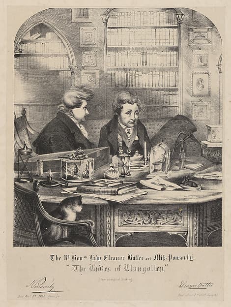 The Rt. Hon-ble. Lady Eleanor Butler and Miss Ponsonby, "The Ladies of Llangollen", by Richard James Lane