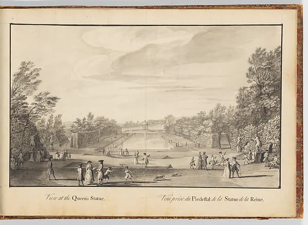 View at the Queen's Statue at Stowe, Buckinghamshire, by Jacques Rigaud