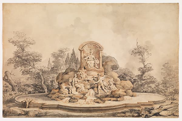 Project for a Monumental Fountain, by Augustin Pajou