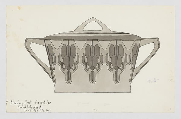 Bleeding Heart Biscuit Jar Design, by Hannah Borger Overbeck
