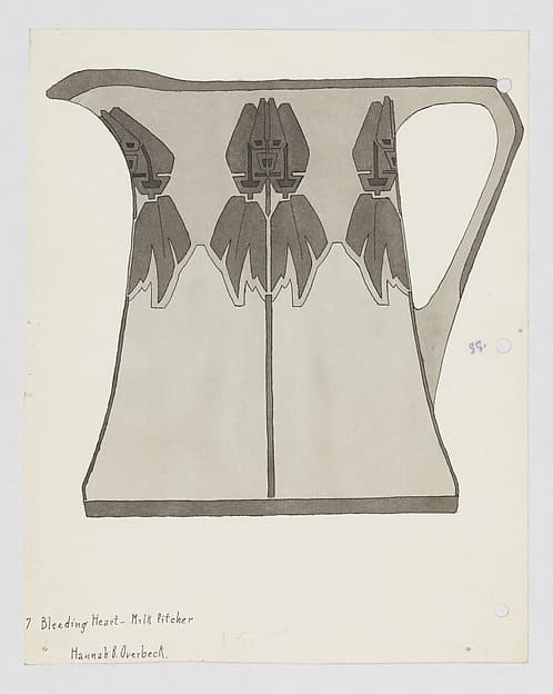 Bleeding Heart Milk Pitcher Design, by Hannah Borger Overbeck