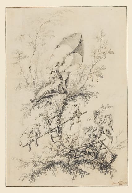 Design for the "Cahier de Balançoires Chinoises", by Jean Pillement