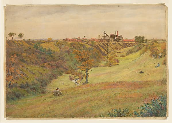 Autumn landscape with a colliery, by George Price Boyce