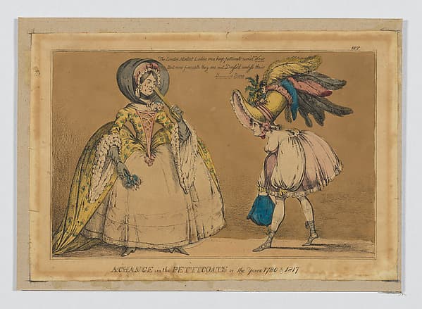 A Change in the Petticoats, or the Years 1780 &1817, by William Heath ('Paul Pry')
