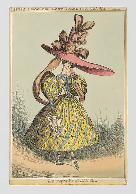 Since I Saw You Last There is a Change!!! If fashions various laws you would obey–The Petticoat abridge: the Ankle full display, by William Heath ('Paul Pry')