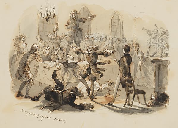 A Rowdy Party, by Felix Octavius Carr Darley