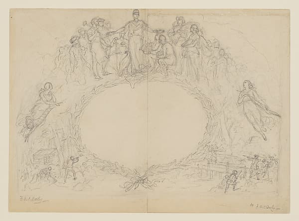 Allegorical Cartouche, by Felix Octavius Carr Darley