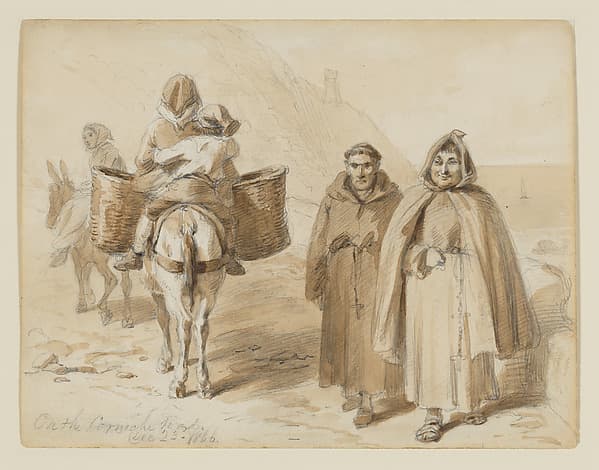 "On the Corniche Road," an early idea for "Sketches Abroad with Pen and Pencil", by Felix Octavius Carr Darley