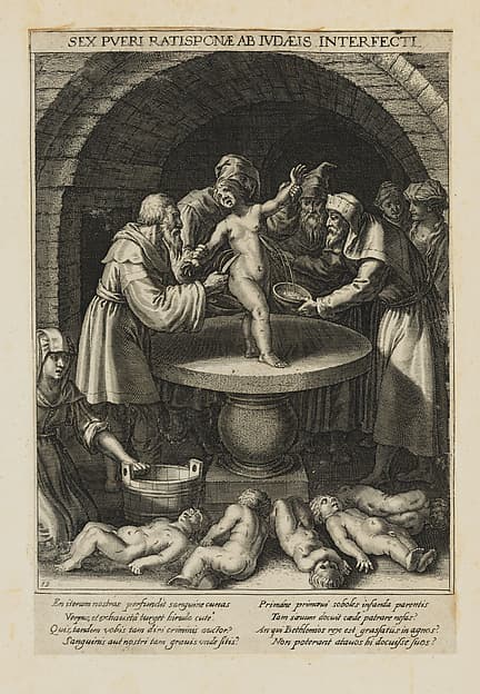 Six Children Killed in Regensburg, from Bavaria Sancta: The Life and Martyrdom of Holy Men and Women (Vol. III), by Raphael Sadeler II