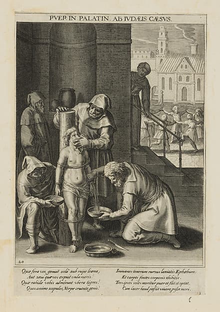Boy Killed in the Palatine, from Bavaria Sancta: The Life and Martyrdom of Holy Men and Women (Vol. III), by Raphael Sadeler II