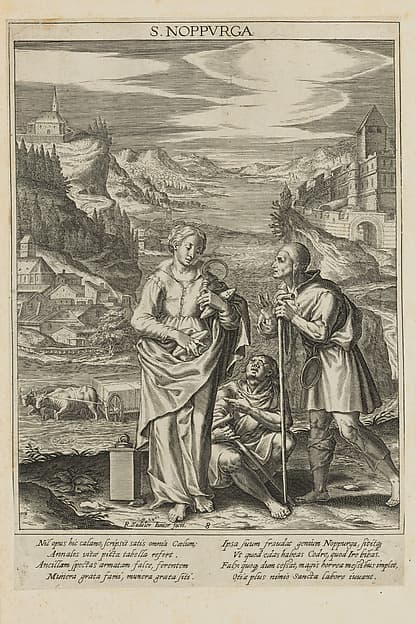Saint Noppurga, from Bavaria Sancta: The Life and Martyrdom of Holy Men and Women (Vol. III), by Raphael Sadeler II