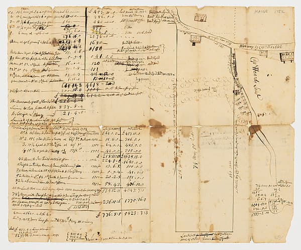Survey of Sturgeon Creek, Maine, by Anonymous, American, 18th century