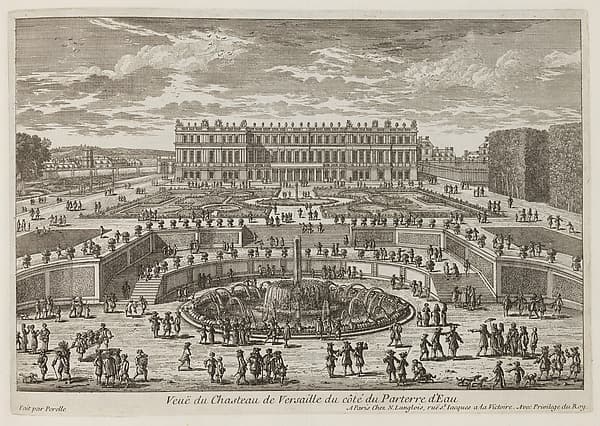 Veue du chasteau de Versailles (View of Versailles, garden facade), by Adam Perelle