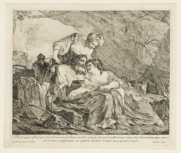 Lot and His Daughters, by Joseph Marie Vien