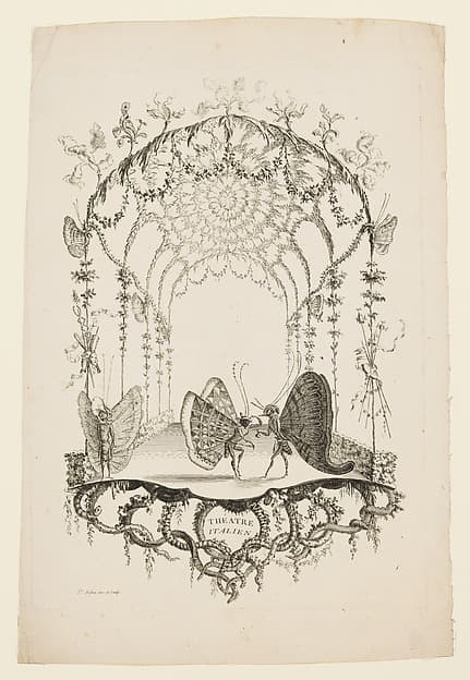 Italian Theatre (Théatre Italien), from Essai de Papilloneries Humaines par Saint Aubin, by Charles Germain de Saint-Aubin