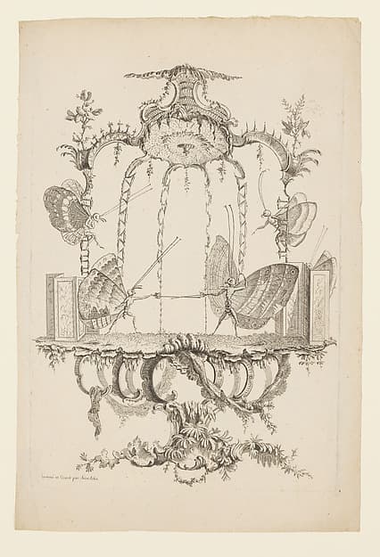 The Duel (Le Duel), from Essay on Butterflies Masquerading as Humans (Essai de Papilloneries Humaines), by Charles Germain de Saint-Aubin