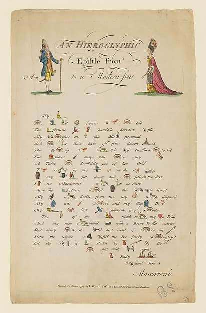 A Hieroglyphic Epistle, by Whittle & Laurie
