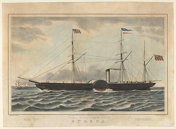 Royal Mail Steam Ship, Europa, by Nathaniel Currier