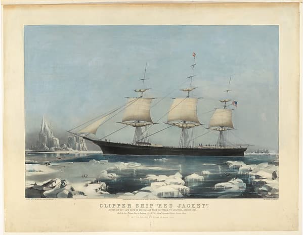 Clipper Ship "Red Jacket" – In the Ice off Cape Horn, on Her Passage from Australia, to Liverpool, August 1854, by Charles Parsons