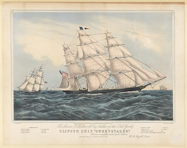 Clipper Ship "Sweepstakes", by James E. Buttersworth
