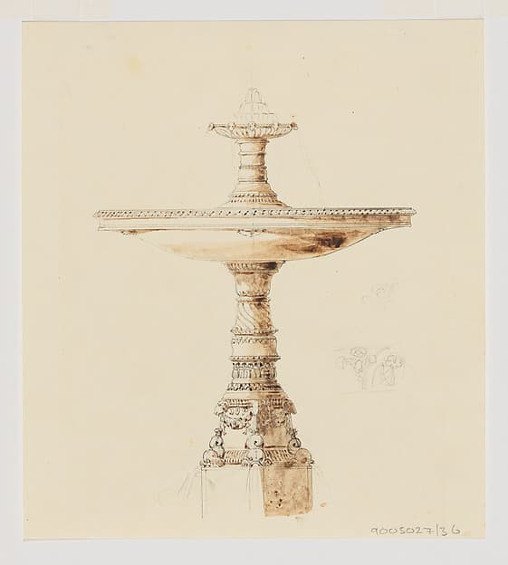 Design for a Fountain, by Jean-Baptiste Louis Plantar