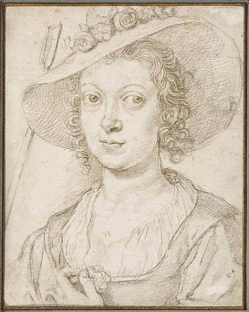 Portrait of a woman as a shepherdess, by Crispijn de Passe the Younger