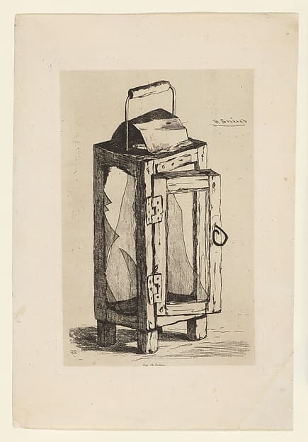 Lantern dedicated to Arsène Alexandre, by Henri Guérard