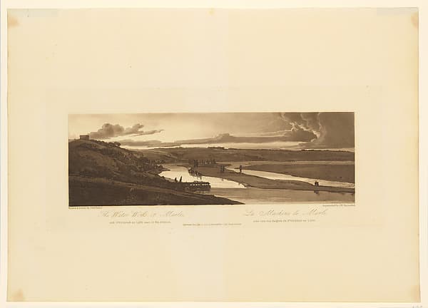 The Waterworks at Marli, and St. German en Laye seen in the distance (La Machine de Marli, avec une vue eloignée de St. German en Laye), by Thomas Girtin