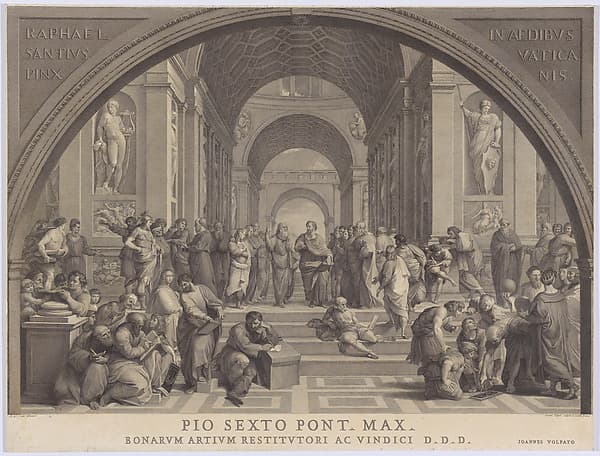 The School of Athens, after the fresco by Raphael in the Stanza della Segnatura, by Giovanni Volpato