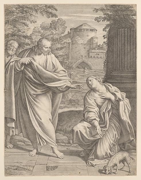 Christ and the woman of Canaan, by Pietro del Po