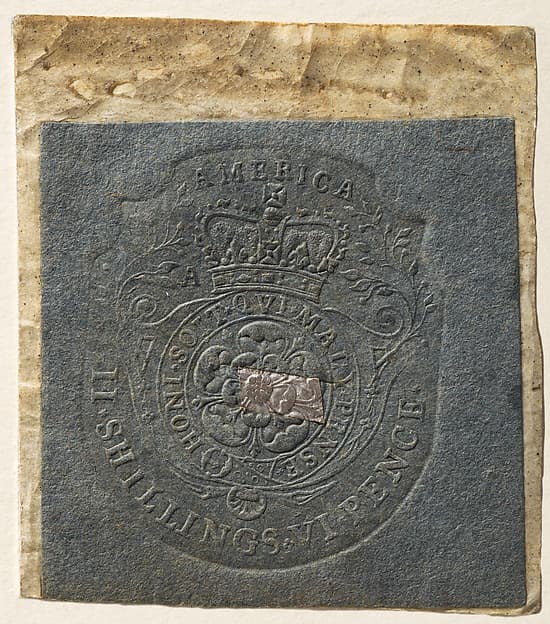 Two shillings and six pence revenue stamp, by Anonymous, British, 18th century