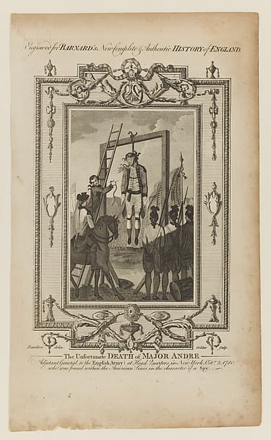 The Unfortunate Death of Major André, from Barnard's New, Complete and Authentic History of England, by Jabez Goldar