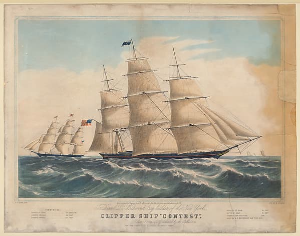 Clipper Ship "Contest", by Frances Flora Bond Palmer