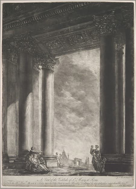 A View of the Vestibule of Santa Maria Maggiore at Rome, by Georges François Blondel