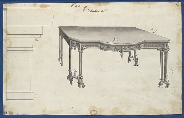 Sideboard Table, from Chippendale Drawings, Vol. II, by Thomas Chippendale