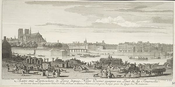 Autre Vue Particulière de Paris depuis Nôtre Dame, Jusques au Pont de la Tournelle, by Jacques Rigaud