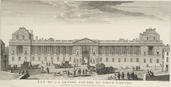 Vue de la Grande Façade du Vieux Louvre, by Jacques Rigaud