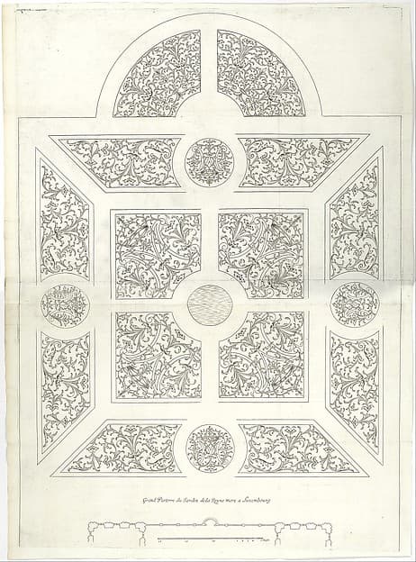 Grand Parterre du Jardin de la Royne mere a Luxembourg, in "Traité du Jardinage selon les Raisons de la Nature et de l'Art", by Michel van Lochom