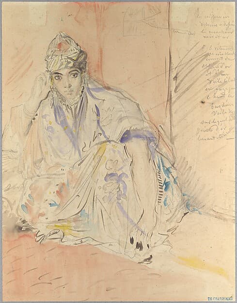 Jewish Woman of Algiers Seated on the Ground, by Théodore Chassériau