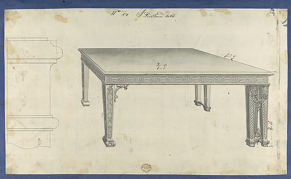 Sideboard Table, from Chippendale Drawings, Vol. II, by Thomas Chippendale