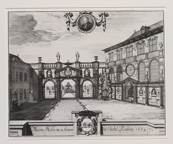 View of the Garden of the Rubenshuis, Antwerp, by Jacobus Harrewijn