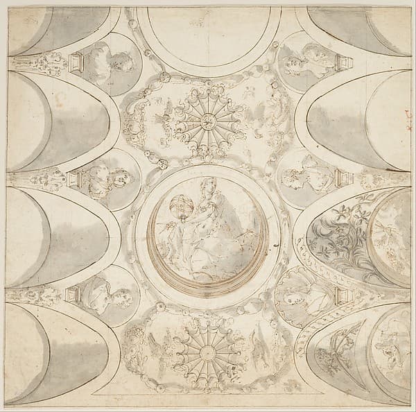 Design for Ceiling with Allegorical Figure of Astronomy., by Giovanni Battista Crespi ("Il Cerano")