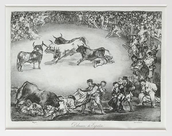 Spanish Entertainment from the 'Bulls of Bordeaux', by Goya (Francisco de Goya y Lucientes)