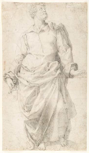 Study for the Figure of Saint Peter, by Daniele da Volterra (Daniele Ricciarelli)
