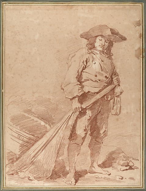 A Fisherman Pulling a Net, by Jean Honoré Fragonard