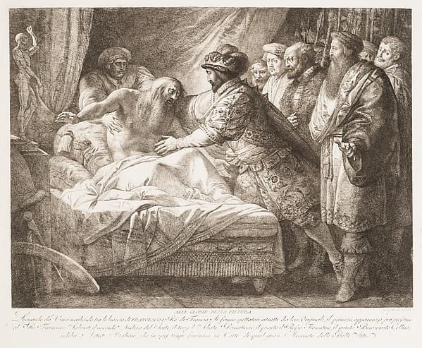 Allegory of Painting (The Death of Leonardo da Vinci), by Giuseppe Cades