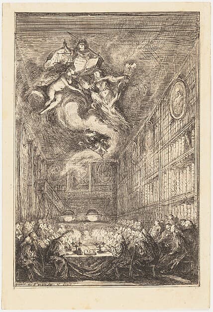 A Conference of Lawyers, by Gabriel de Saint-Aubin