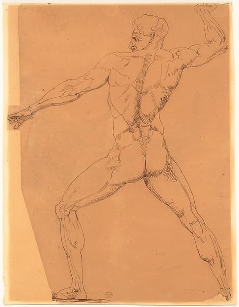 Nude Study, by Anonymous, Italian, early 19th century