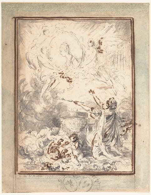 Allegory of the Marriage of the Dauphin and Marie-Antoinette in 1770, by Gabriel de Saint-Aubin