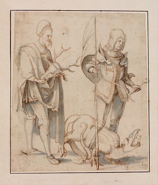 Saint Eustace and Saint George, by Hans Süss von Kulmbach